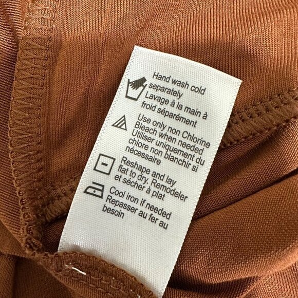 L* Space Revolve Size L Skirt “It's A Date” Brown Midi Side Slit Stretchy NWT - Picture 14 of 14